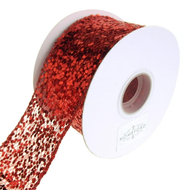 5 Yards Christmas Green Glitter Sparkle Sparkly Wired Ribbon 1 1/2"W 5 Yards Christmas Green Glitter Sparkle Sparkly Wired Ribbon 1 1/2"W